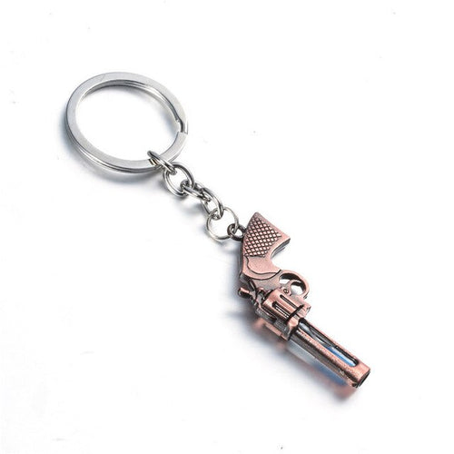 Unique gun colt weapon shaped pendant necklace jewelry Trendy love heart hourglass rope chain keychain trinket jewelery toka