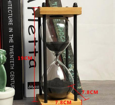 Sand Hourglass Timer Sandglass Countdown Timing Modern Wooden Sandglass Sand Clock Timer Home Decoration Wooden 30 Minute