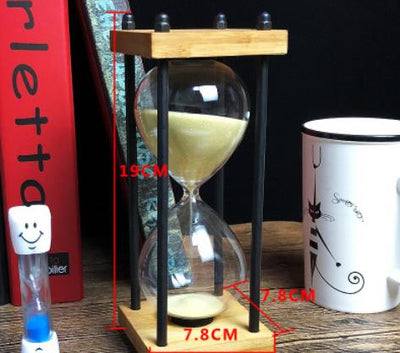 Sand Hourglass Timer Sandglass Countdown Timing Modern Wooden Sandglass Sand Clock Timer Home Decoration Wooden 30 Minute