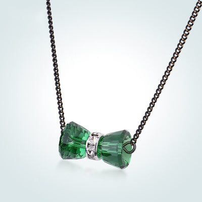 Warme Farben Crystal from Swarovski Women Necklace Small Hourglass Crystal Pendant Necklace Fine Jewelry Gift Fashion Collares