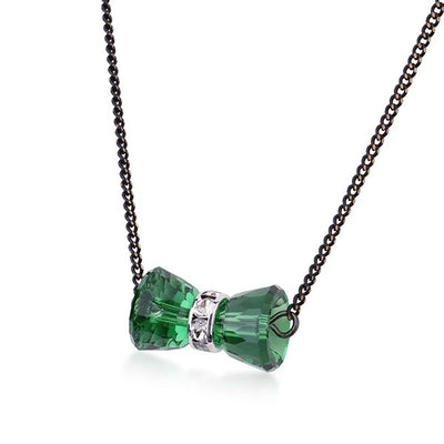 Warme Farben Crystal from Swarovski Women Necklace Small Hourglass Crystal Pendant Necklace Fine Jewelry Gift Fashion Collares