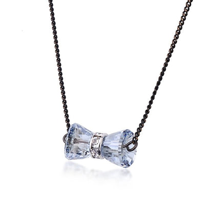 Warme Farben Crystal from Swarovski Women Necklace Small Hourglass Crystal Pendant Necklace Fine Jewelry Gift Fashion Collares