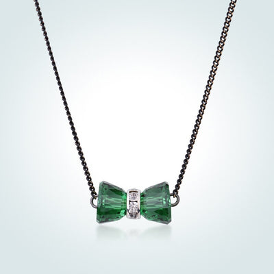 Warme Farben Crystal from Swarovski Women Necklace Small Hourglass Crystal Pendant Necklace Fine Jewelry Gift Fashion Collares