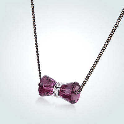 Warme Farben Crystal from Swarovski Women Necklace Small Hourglass Crystal Pendant Necklace Fine Jewelry Gift Fashion Collares