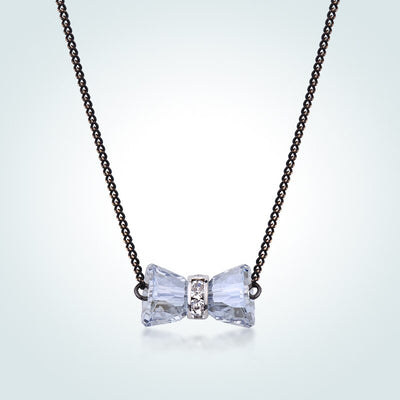 Warme Farben Crystal from Swarovski Women Necklace Small Hourglass Crystal Pendant Necklace Fine Jewelry Gift Fashion Collares