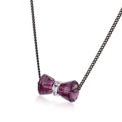 Warme Farben Crystal from Swarovski Women Necklace Small Hourglass Crystal Pendant Necklace Fine Jewelry Gift Fashion Collares