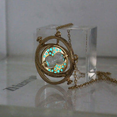 Time-Turner Necklace Pendant Hourglass Necklaces GLOW in the DARK night for boy girl women men necklace Holiday gift