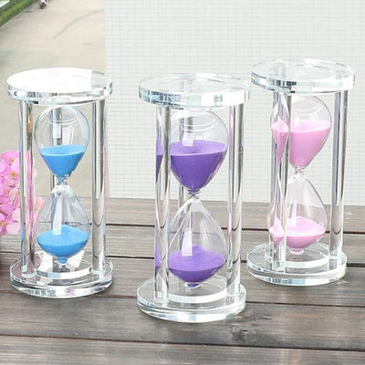 Home Decoration Ornament Crystal Hourglass With 15/30/60 Minutes Sand Clock Timer Xmas Gift Glass Sandglass Valentines Day Prese
