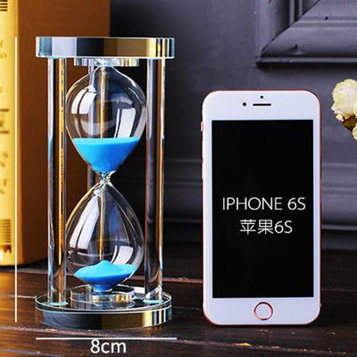 Home Decoration Ornament Crystal Hourglass With 15/30/60 Minutes Sand Clock Timer Xmas Gift Glass Sandglass Valentines Day Prese