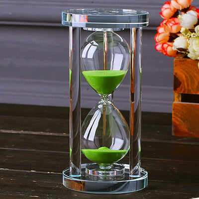 Home Decoration Ornament Crystal Hourglass With 15/30/60 Minutes Sand Clock Timer Xmas Gift Glass Sandglass Valentines Day Prese