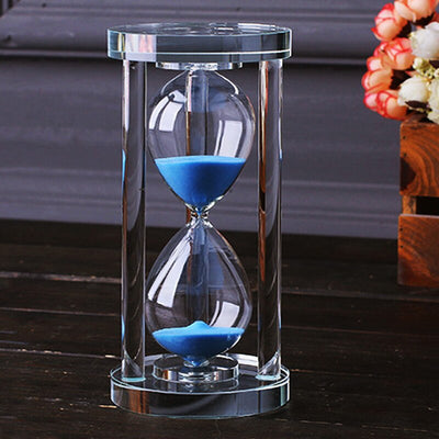 Home Decoration Ornament Crystal Hourglass With 15/30/60 Minutes Sand Clock Timer Xmas Gift Glass Sandglass Valentines Day Prese