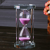 Home Decoration Ornament Crystal Hourglass With 15/30/60 Minutes Sand Clock Timer Xmas Gift Glass Sandglass Valentines Day Prese