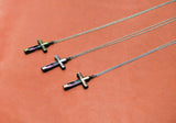 Original New Vintage Cross Hourglass Necklaces Women Silver Chain Jesus Crucifix Pendants Necklace Men Prayer Christian Jewelry