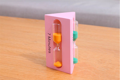 3-in-1 3/5/7 Minute Triangular Wooden Sand Hourglass Children Watch Clock Timer Sandglass Home Decoration Ampulheta Secret Gift
