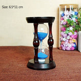 Creative Retro Wooden Hourglass Sand Ornaments Mahogany Hourglass Crafts Timer Clocks for Kitchen Home Office Decoration Gifts