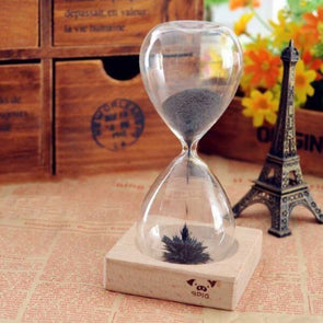 Magnetic Timer Sand Hourglass Desktop Home Decoration Iron Fillings Present Clock