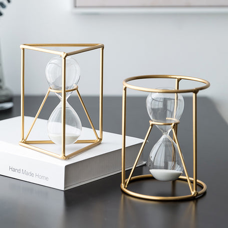 Nordic creative hourglass decoration 5 minutes timer indoor home decoration living room office desktop small furnishings