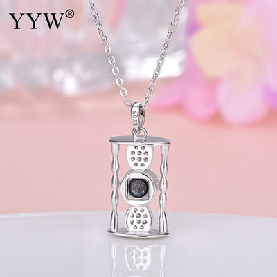 Hourglass shaped 100 Language I Love You Necklace Couple Wedding Promise Infinity Eternity Love Jewelry Women Men Love Necklaces