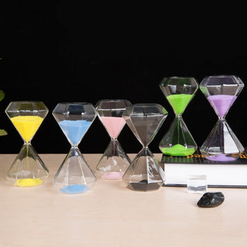 Hourglass 5 minutes timer diamond glass sand timer children Christmas gifts home desktop decoration children brushing teeth