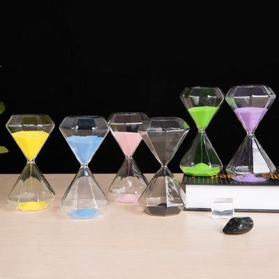 Hourglass 5 minutes timer diamond glass sand timer children Christmas gifts home desktop decoration children brushing teeth
