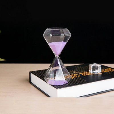 Hourglass 5 minutes timer diamond glass sand timer children Christmas gifts home desktop decoration children brushing teeth