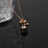 New Creative Hourglass Shape Pendant Necklace Fashion Personality Does Not Fade Titanium Steel Jewelry  Girl Women's Accessories