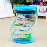 Creative Double Color Floating Liquid Oil Acrylic Hourglass Liquid Visual Movement Hourglass Timer Home Decoration