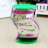 Creative Double Color Floating Liquid Oil Acrylic Hourglass Liquid Visual Movement Hourglass Timer Home Decoration