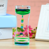 Creative Double Color Floating Liquid Oil Acrylic Hourglass Liquid Visual Movement Hourglass Timer Home Decoration