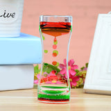 Creative Double Color Floating Liquid Oil Acrylic Hourglass Liquid Visual Movement Hourglass Timer Home Decoration