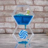 Double Colors Oil Hourglass sand clock sand watch Liquid Floating Motion Bubbles Timer Desk sand timer home decor reloj de arena