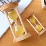 10/15/30 Minutes Glass Hourglass Wood Frame Wooden Frame Sandglass Home Kitchen Timer Clock Decor Home Ornaments