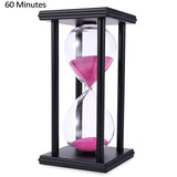 60 Minutes Hourglass Sand Timer Sand Watch Clock For Kitchen Mask Yoga Modern Wooden Sandglass Tea Timers Home Decoration Gift