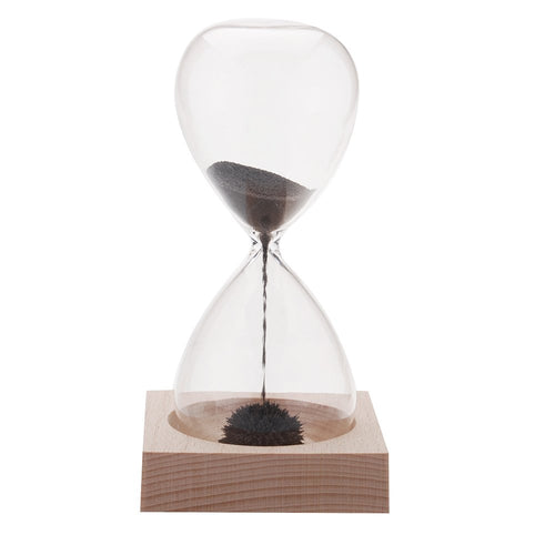 Magnet Hourglass Awaglass Hand-blown Sand Timer Desktop Decoration Magnetic Hourglass Black