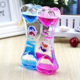 Liquid Floating Double Color Timer Motion Visual Slim Liquid Oil Hourglass Timer Clock Ornament Desk Home Supplies New