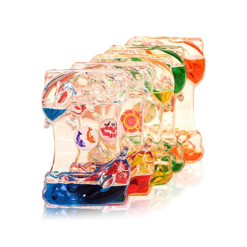 Colorful Dolphins Liquid Oil Leakage Creative Gift Dynamic Oil Drops the Hourglass H2311 SY11 Party Ornaments Birthday Gift