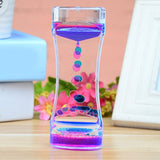 Top Sale  Floating Color Mix Illusion Timer Liquid Motion Visual Slim Liquid Oil Glass Acrylic Hourglass Timer Clock