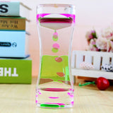 Top Sale  Floating Color Mix Illusion Timer Liquid Motion Visual Slim Liquid Oil Glass Acrylic Hourglass Timer Clock