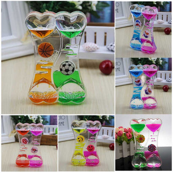 1pc Liquid Hourglasses Dynamic Transparent Oil Drop Timer Hour Glass Decoration for Home HG99