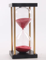 15 Minutes Hourglass Sand Timer For Kitchen School Black Wooden Base Hour Glass Sandglass Sand Clock Tea Timers Home Decoration