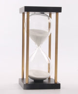 15 Minutes Hourglass Sand Timer For Kitchen School Black Wooden Base Hour Glass Sandglass Sand Clock Tea Timers Home Decoration