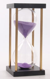 15 Minutes Hourglass Sand Timer For Kitchen School Black Wooden Base Hour Glass Sandglass Sand Clock Tea Timers Home Decoration