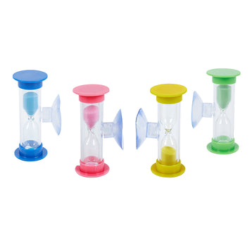 Toothbrush hourglass 3 minutes set 4 pcs hourglasses with vacuum cleaner For you and your children Family set