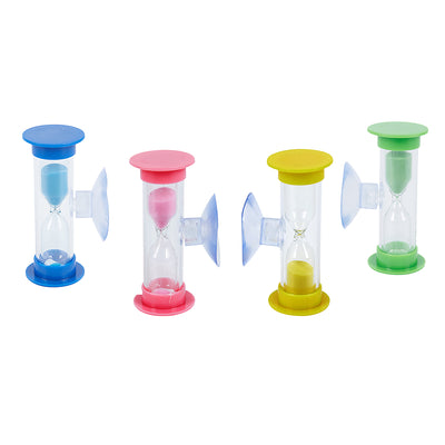 Toothbrush hourglass 3 minutes set 4 pcs hourglasses with vacuum cleaner For you and your children Family set