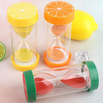 15/30 Minutes Home Decorations Ornaments Hourglass Timer Birthday Wedding Gifts Fruit Pattern Children Anti-Fall Hourglass