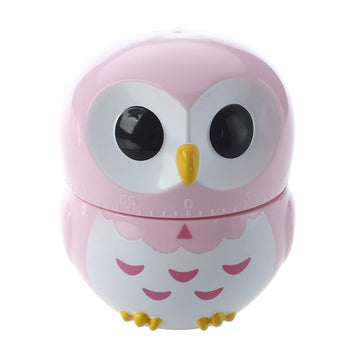 Owl Egg Timer Hourglass Egg Timer Kitchen Timer (1-60 minutes) (Pink)-ABUX