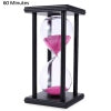 60 Minutes Hourglass Sand Timer Sand Watch Clock For Kitchen Mask Yoga Modern Wooden Sandglass Tea Timers Home Decoration Gift