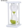 60 Minutes Hourglass Sand Timer Sand Watch Clock For Kitchen Mask Yoga Modern Wooden Sandglass Tea Timers Home Decoration Gift