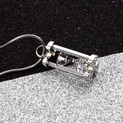 2019 New Arrival Fashion Stainless Steel Hourglass Pendant Necklace High Quality Chain Link Pendant For Women Gift Drop Shipping