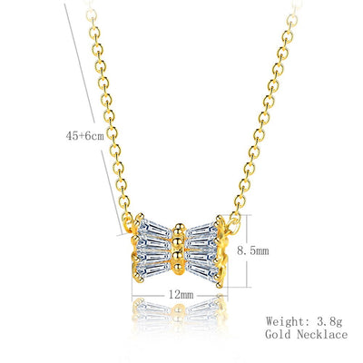 2019 Bow-tie hourglass pendant lovely simple necklace clavicle chain party gift